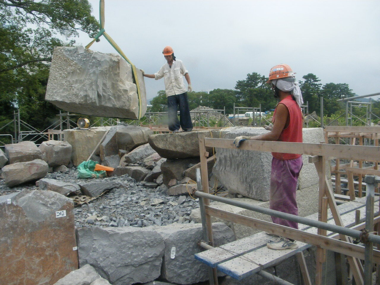 H24駿府城公園二ノ丸御門石垣工事